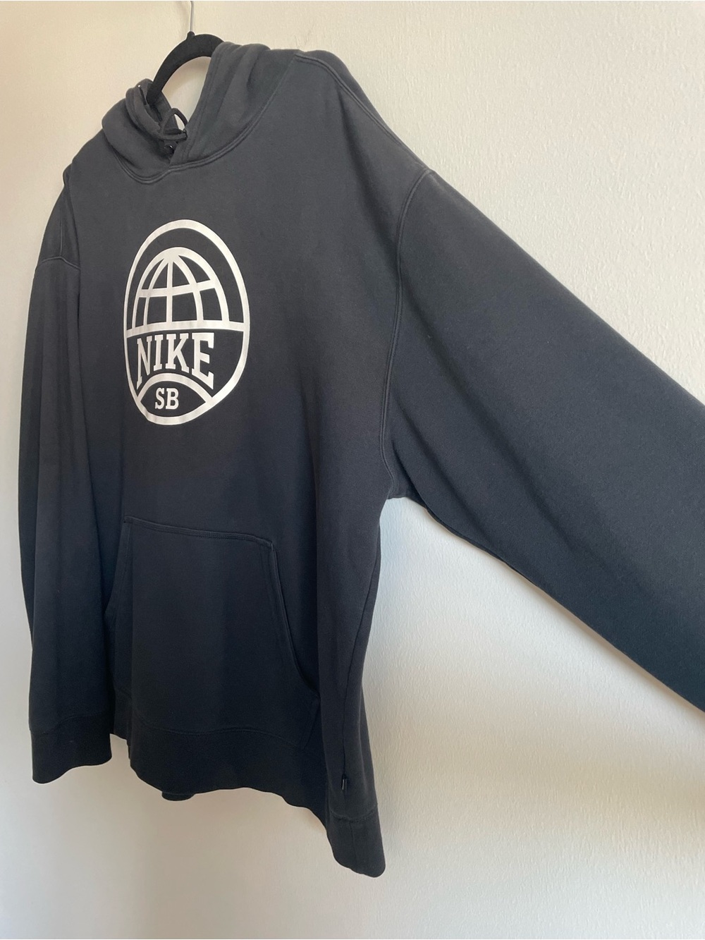 Nike SB Graphic Hoodie Black Boxy Pullover Sweatshirt Loose Fit Skate XXL - Picture 3 of 6